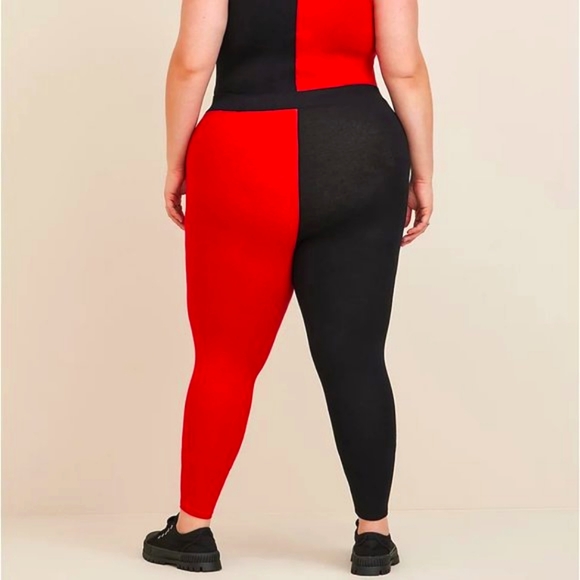 ♥️NWT VINTAGE TORRID LEGGING HARLEY QUINN COSPLAY FULL LENGTH SIZE 5X HALLOWEEN - Picture 6 of 9